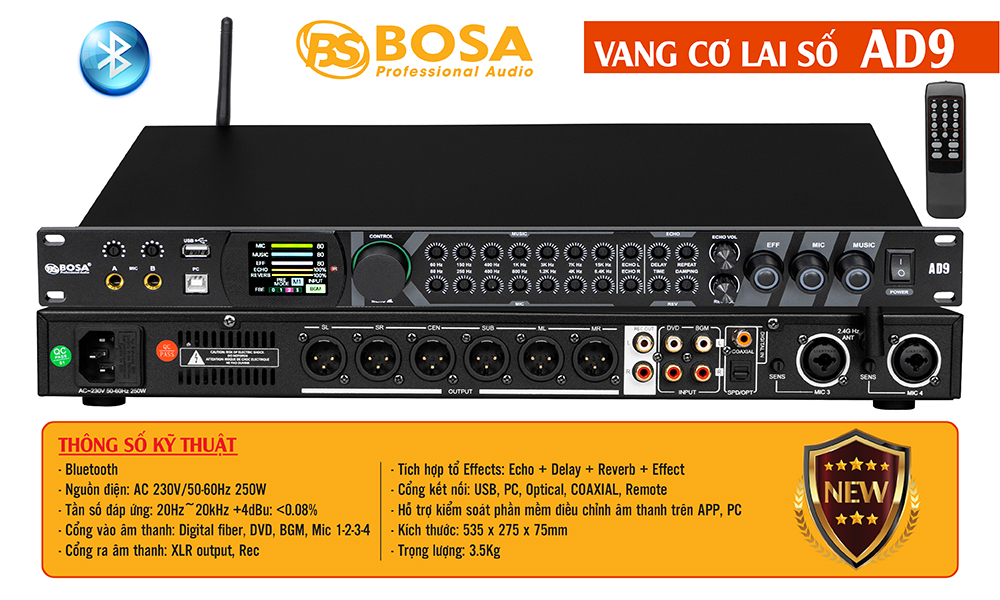 VANG CƠ LAI SỐ BOSA AD9